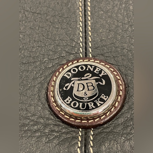 Dooney & Bourke Black and Brown Clutch with Wristlet - Picture 5 of 5